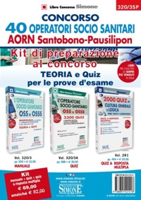 copertina di Concorso 40 Operatori Socio Sanitari - AORN Santobono - Pausilipon - Kit di preparazione ...